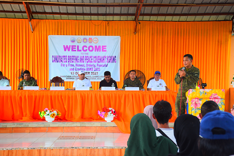READ || JTF Orion, COMELEC witness Peace Covenant signing for BSKE in Sulu
