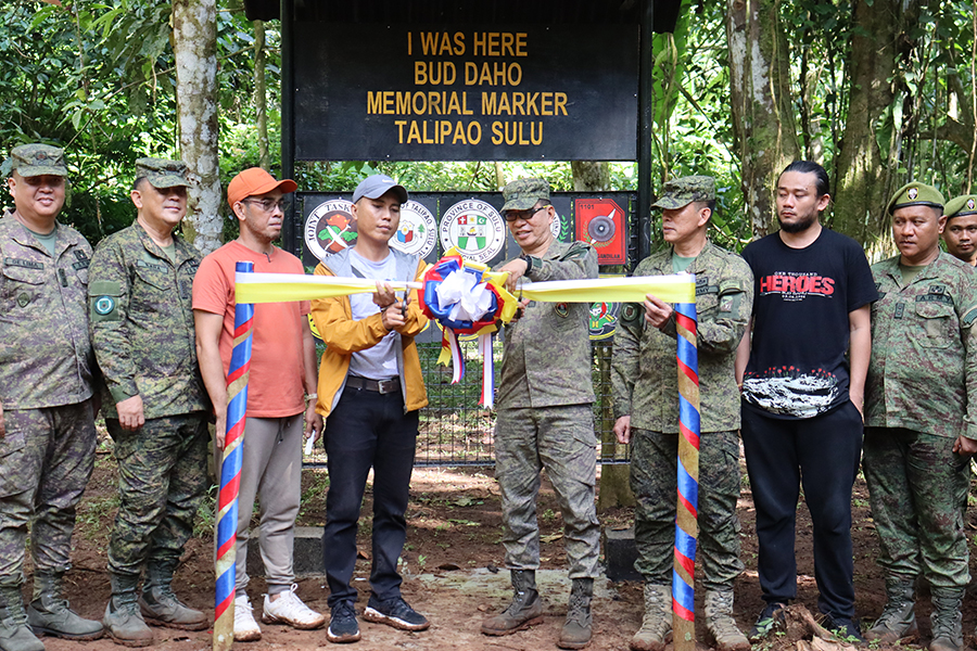 Military, Talipao LGU inaugurate Memorial Marker at historic mountain in Sulu