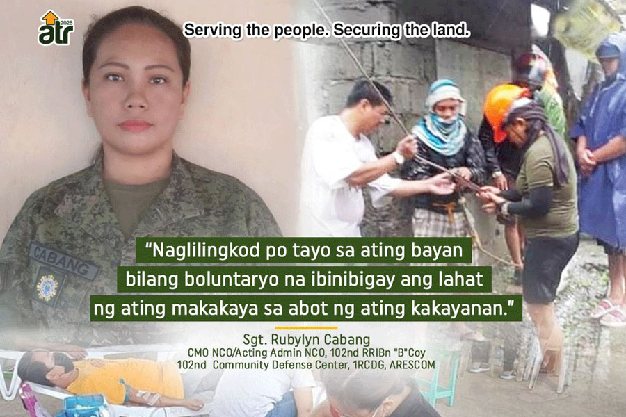 The story of Sgt. Rubylyn Cabang, who serve the Philippine Army as a volunteer